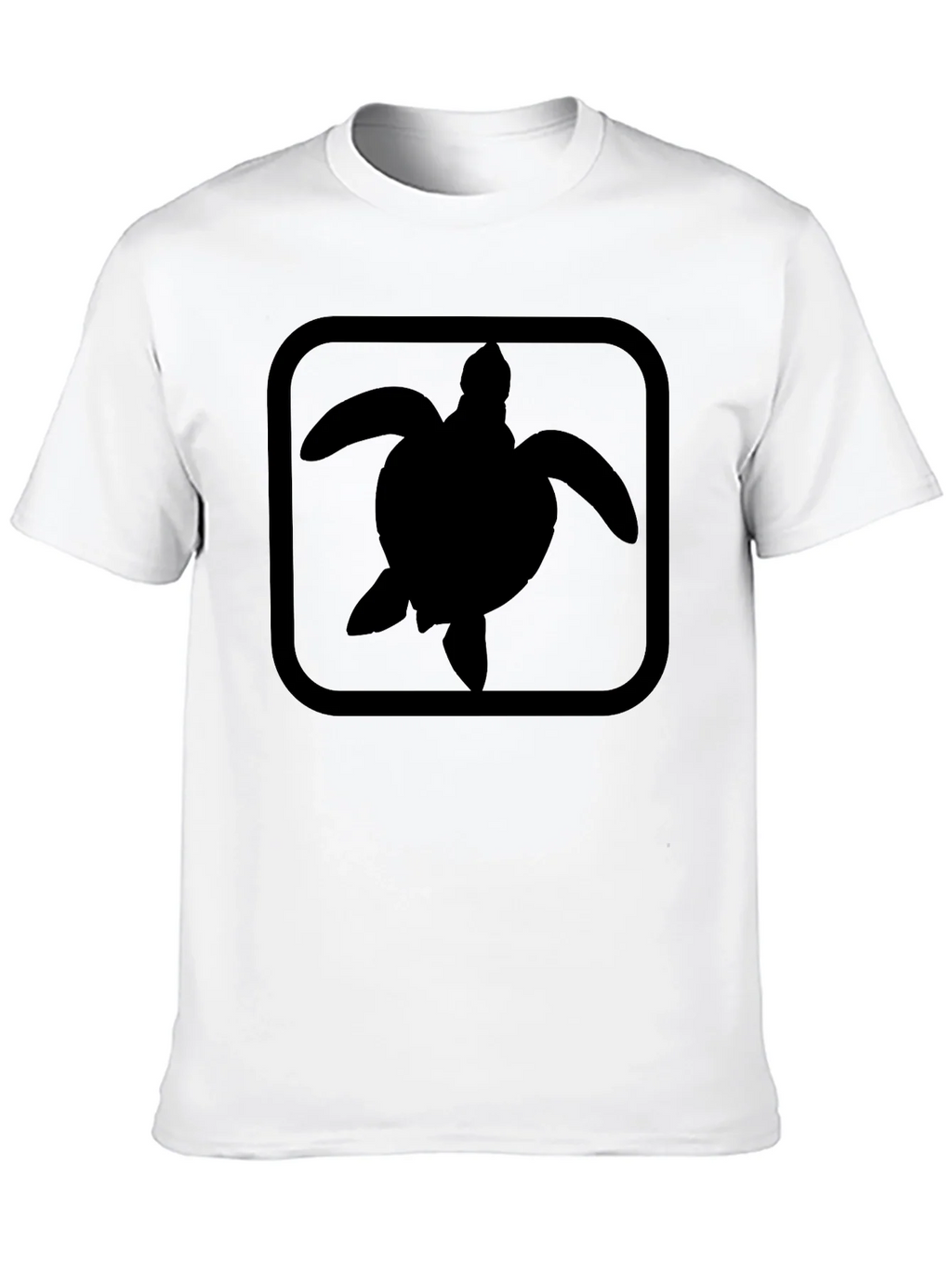 Turtle Silhouette Graphic Print Black T-Shirt product image 9