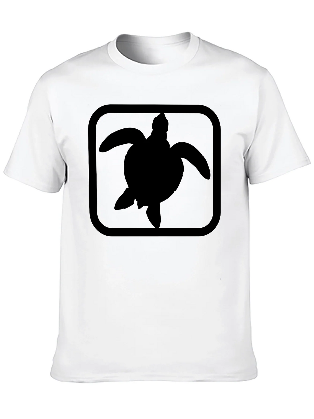 Turtle Silhouette Graphic Print Black T-Shirt product image 9