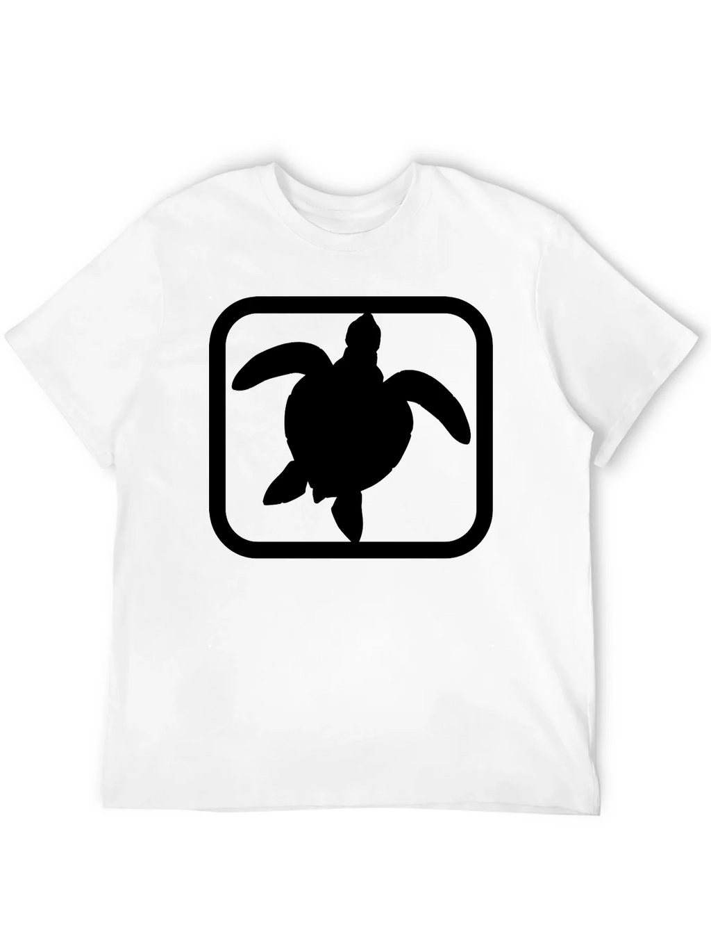 Turtle Silhouette Graphic Print Black T-Shirt product image 11