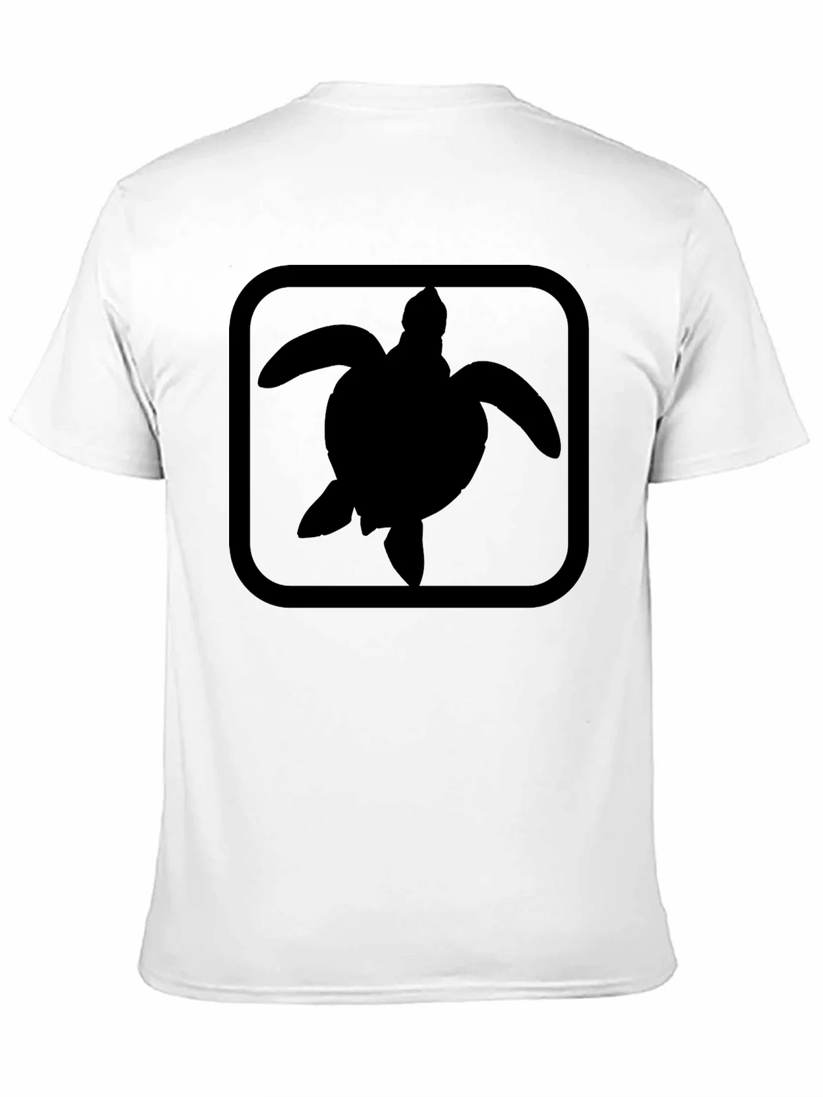 Turtle Silhouette Graphic Print Black T-Shirt product image 10
