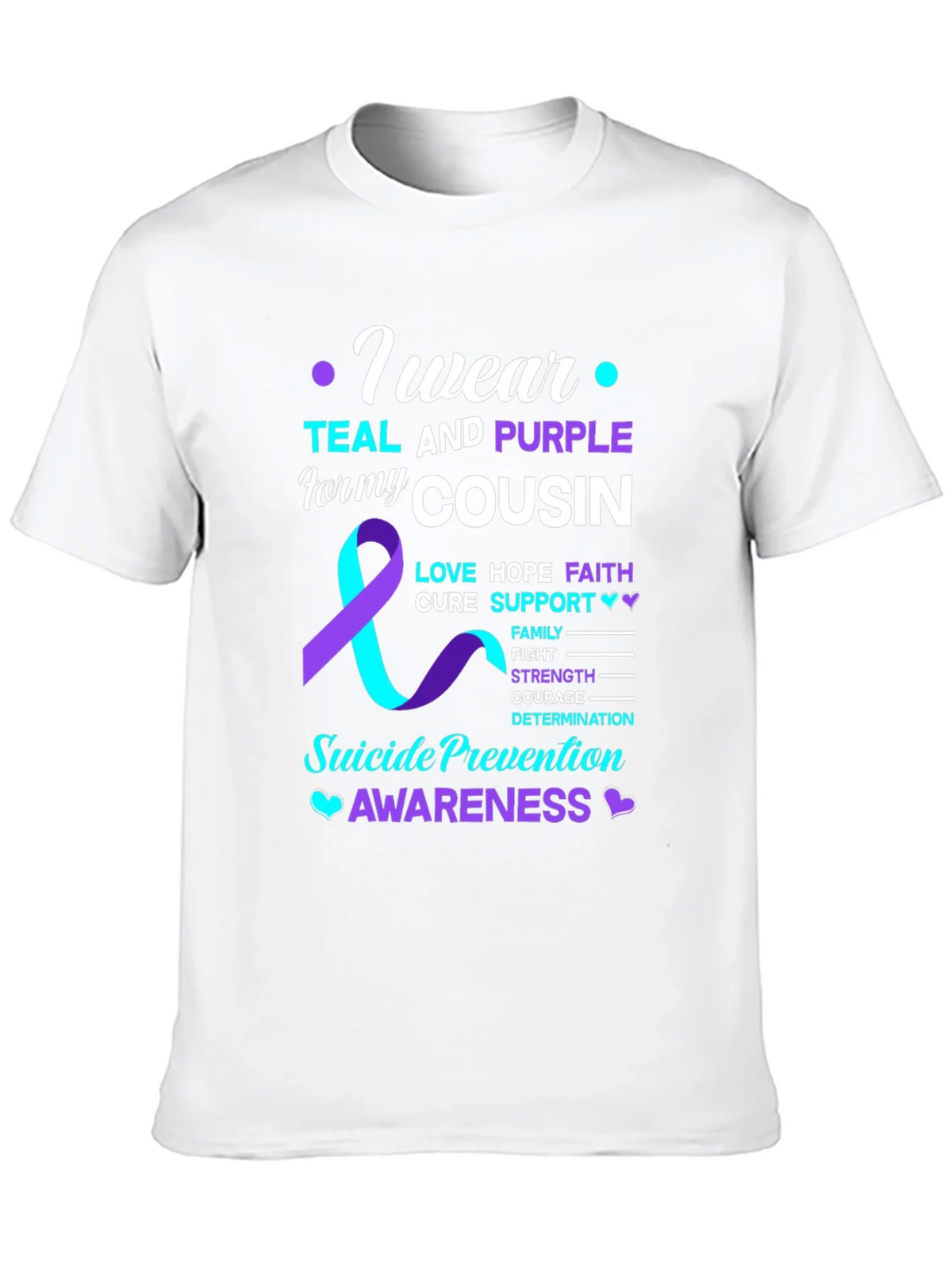 Teal & Purple Suicide Prevention Awareness T-Shirt product image 8