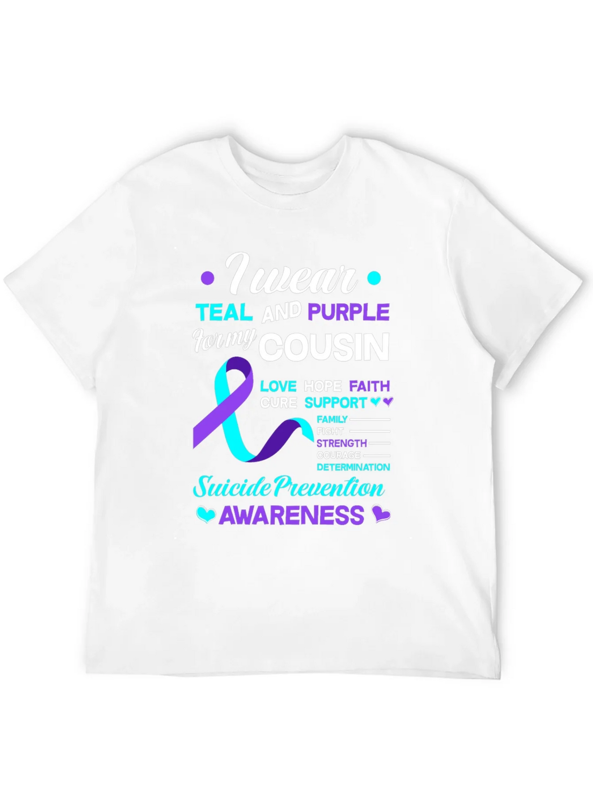 Teal & Purple Suicide Prevention Awareness T-Shirt product image 10