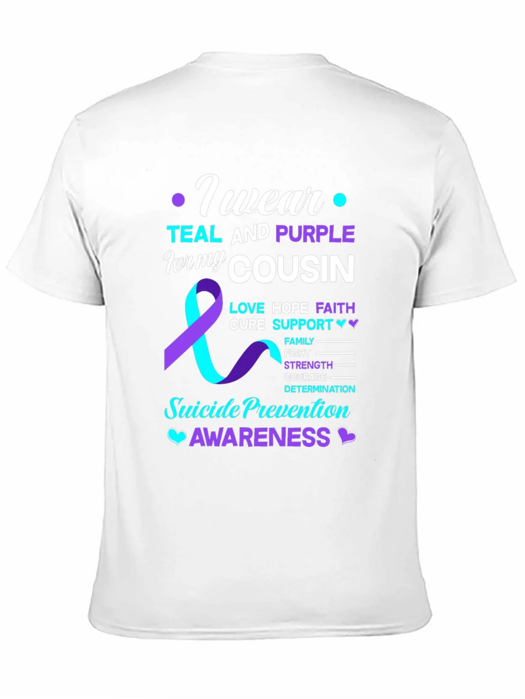Teal & Purple Suicide Prevention Awareness T-Shirt product image 9