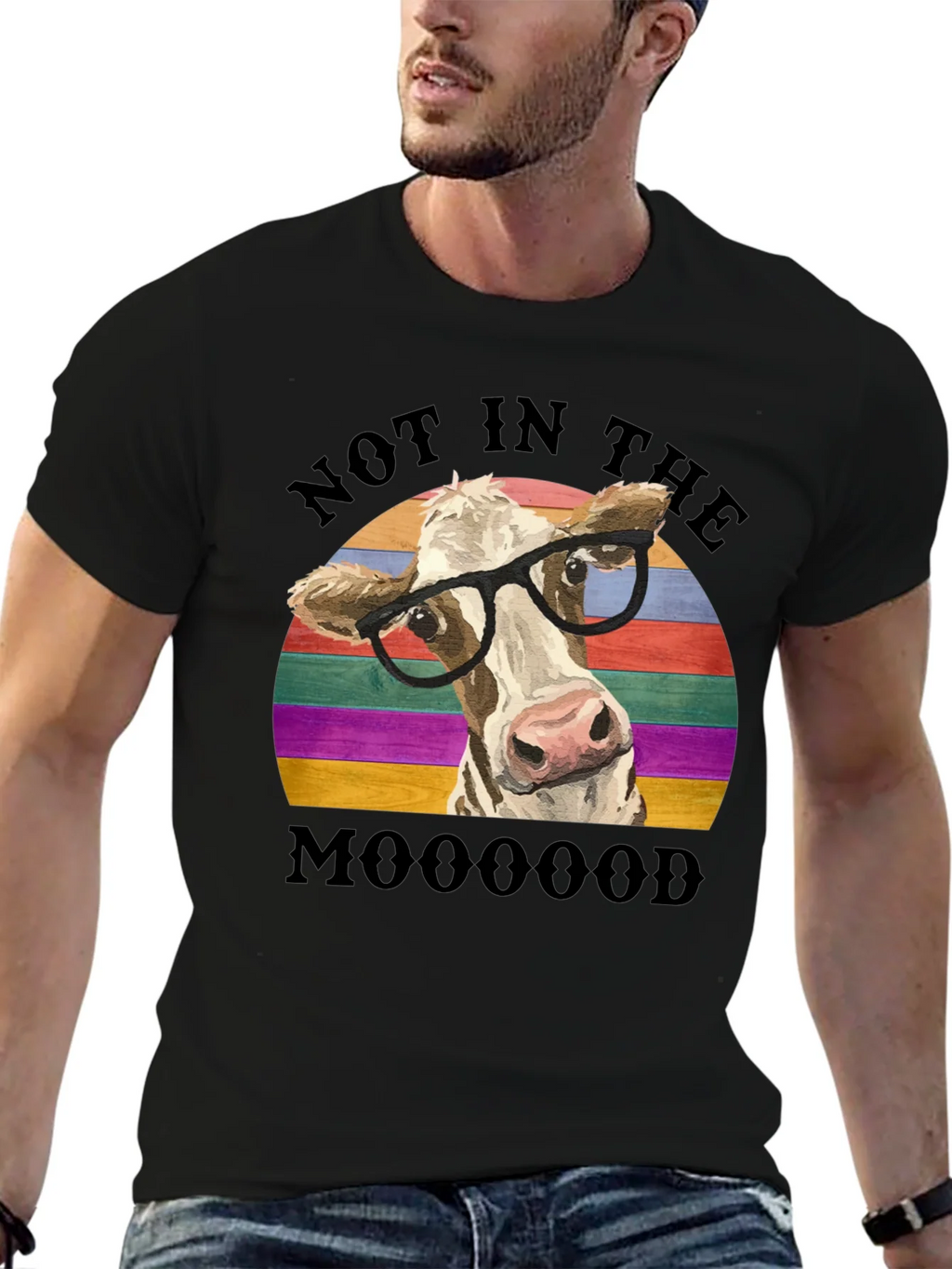 Funny Cow Not in the Mooood T-Shirt product image 6