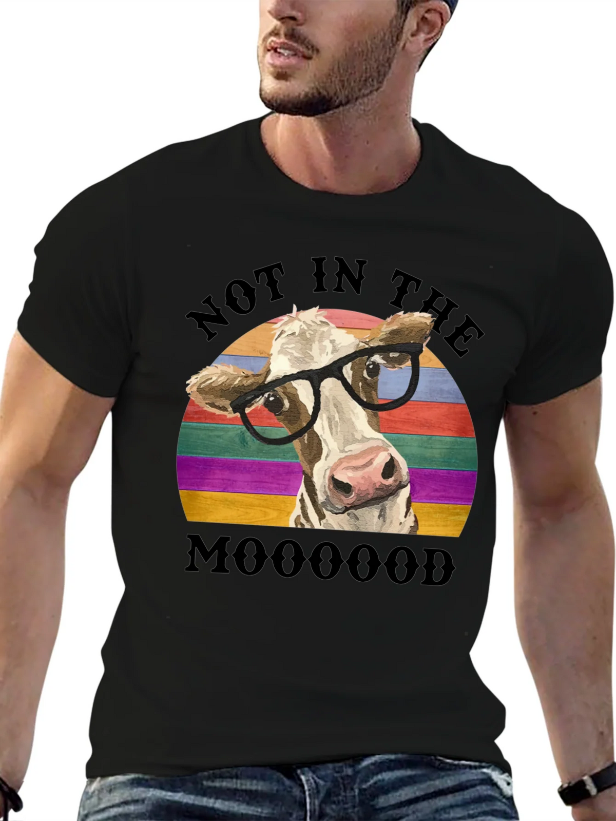 Funny Cow Not in the Mooood T-Shirt product image 6