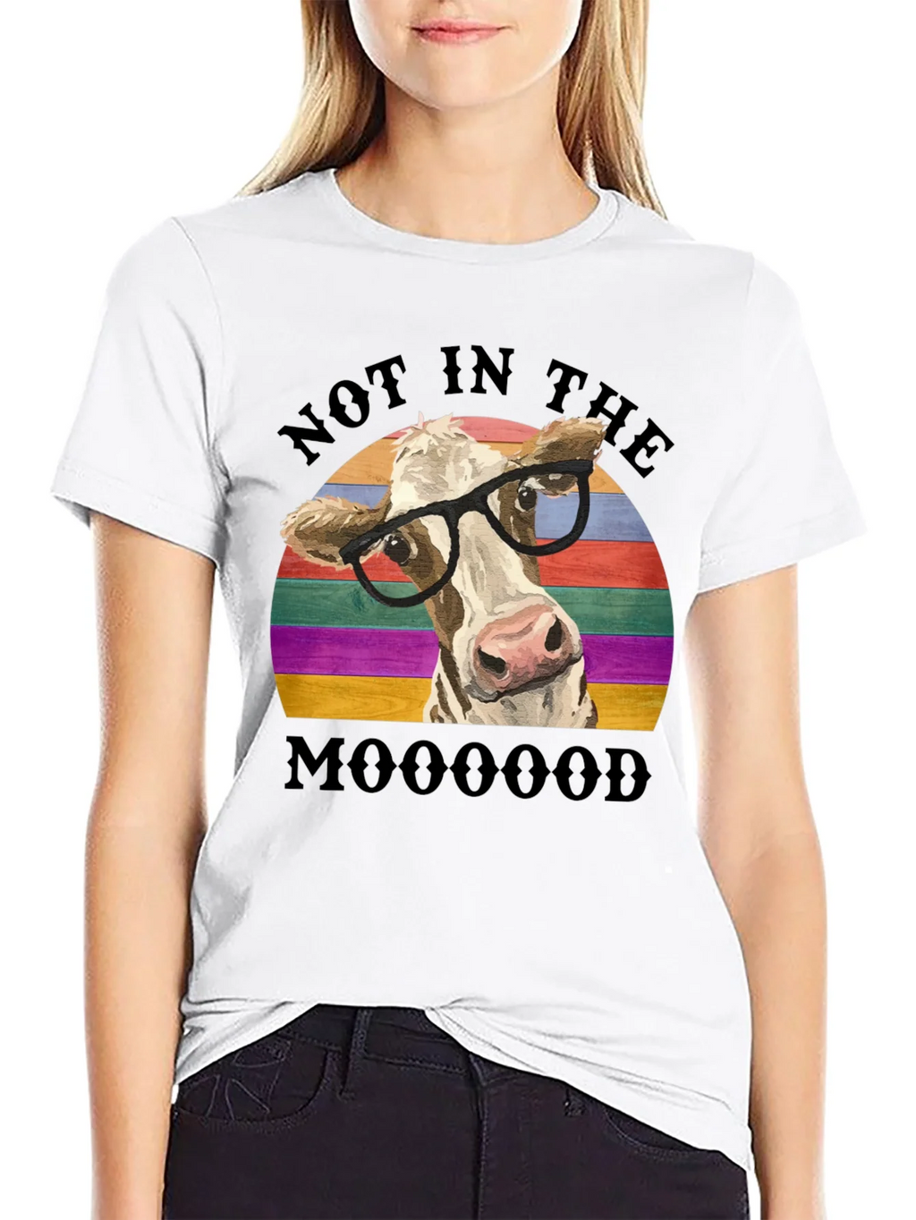 Funny Cow Not in the Mooood T-Shirt product image 8