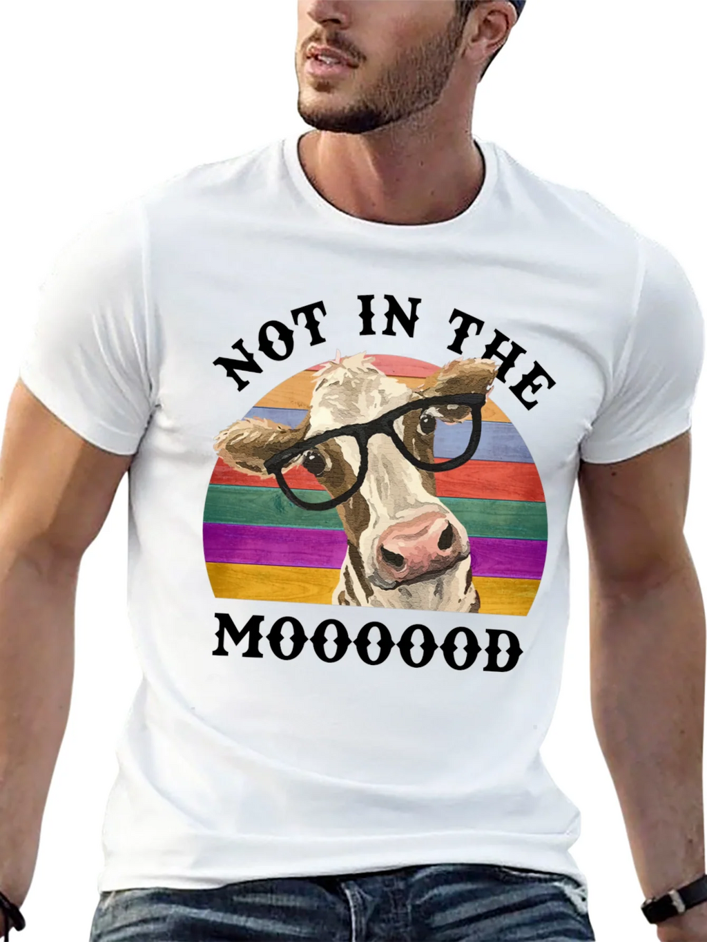 Funny Cow Not in the Mooood T-Shirt product image 12
