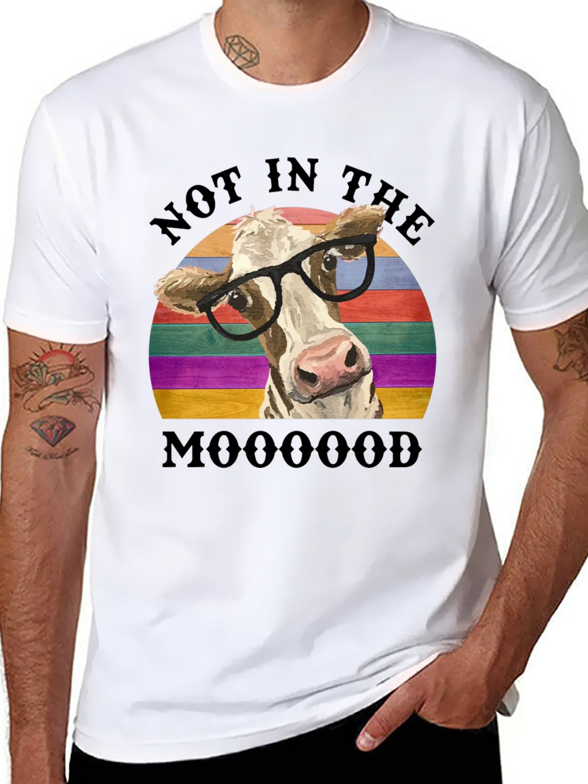 Funny Cow Not in the Mooood T-Shirt product image 7