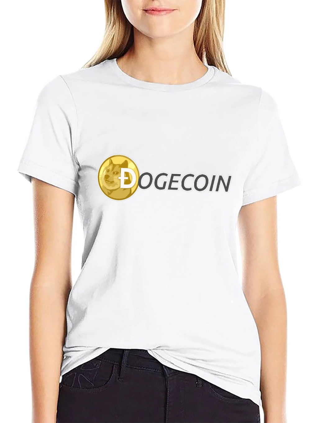 Dogecoin Crypto T-Shirt - Black Crew Neck Tee product image 8