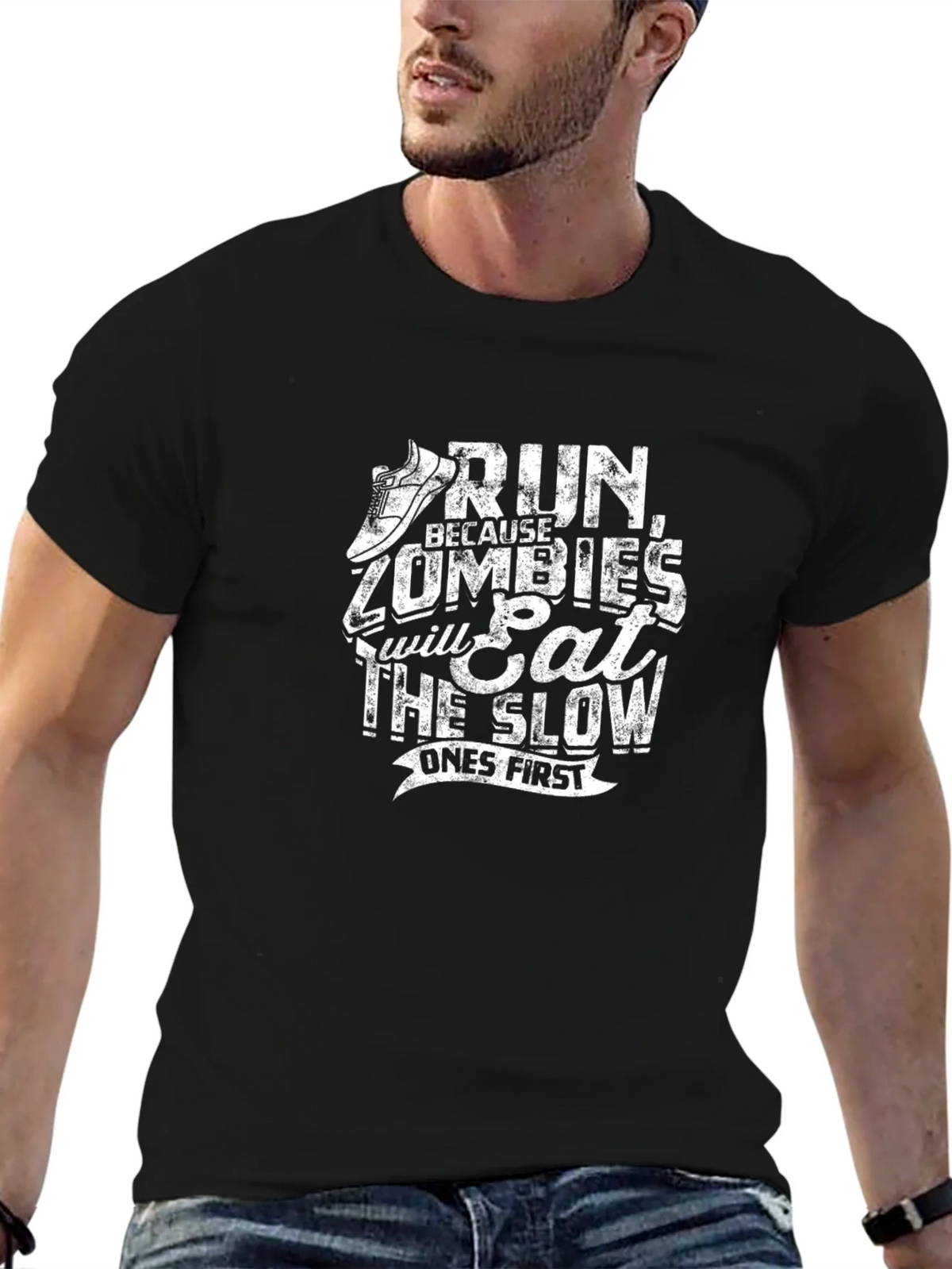 Run From Zombies T-Shirt - Eat The Slow Ones First product image 6