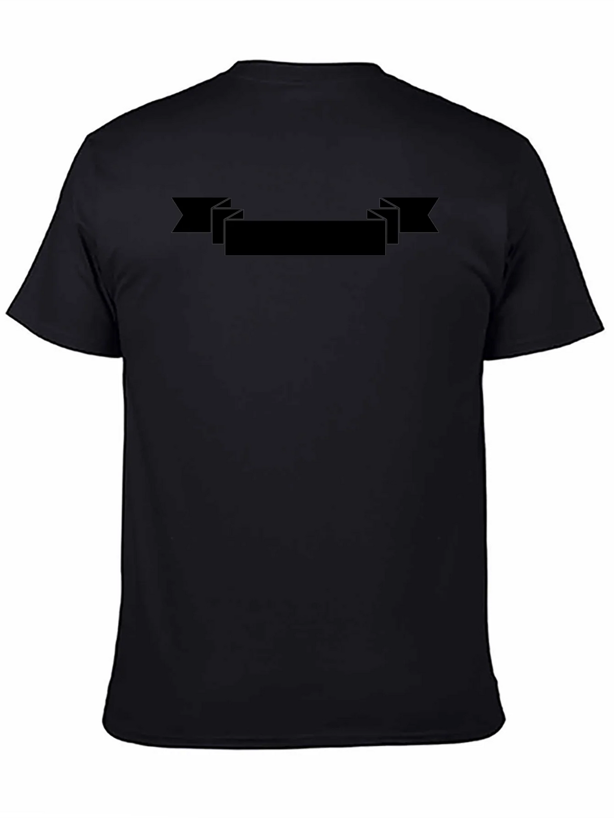 Mens Classic Black T-Shirt with Customizable Banner product image 4
