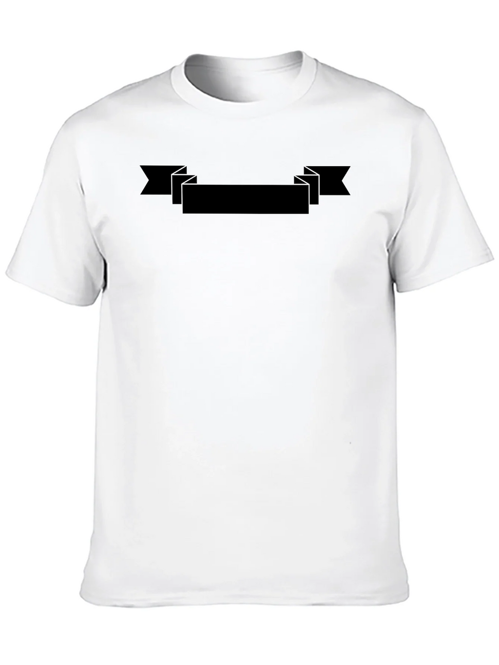 Mens Classic Black T-Shirt with Customizable Banner product image 9