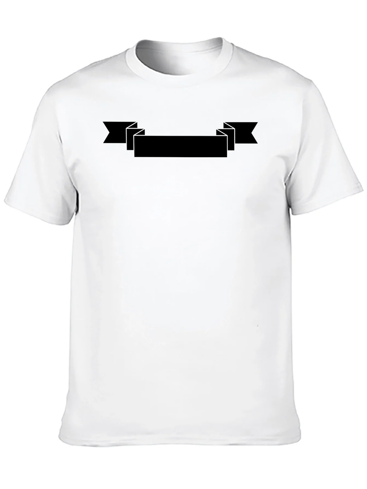 Mens Classic Black T-Shirt with Customizable Banner product image 9