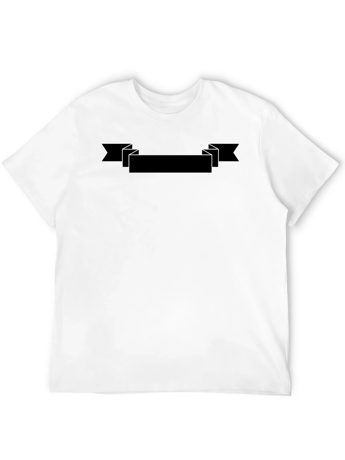 Mens Classic Black T-Shirt with Customizable Banner product image 11