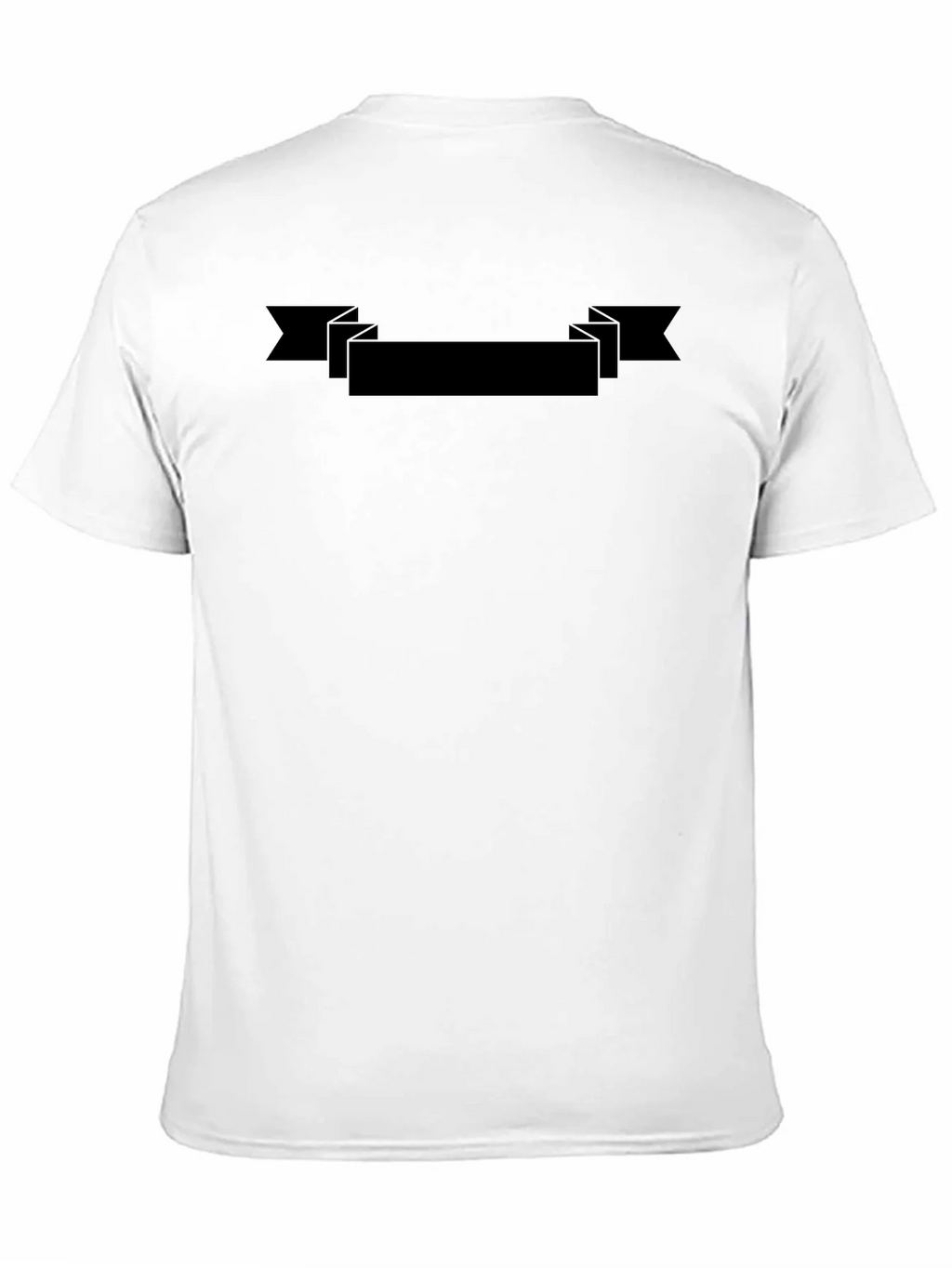 Mens Classic Black T-Shirt with Customizable Banner product image 10