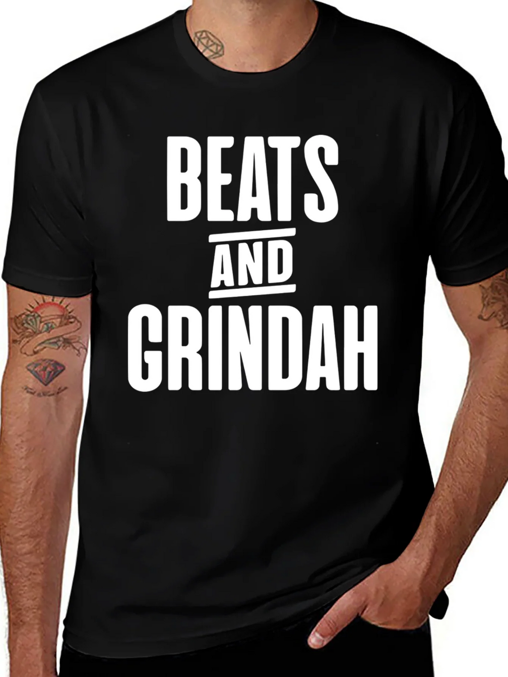 Beats and Grindah Black T-Shirt product image 1