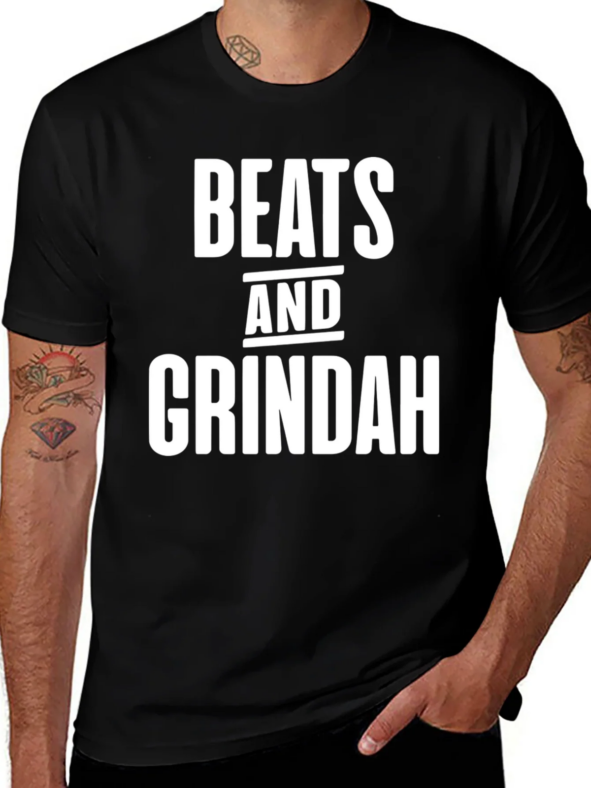 Beats and Grindah Black T-Shirt product image 1