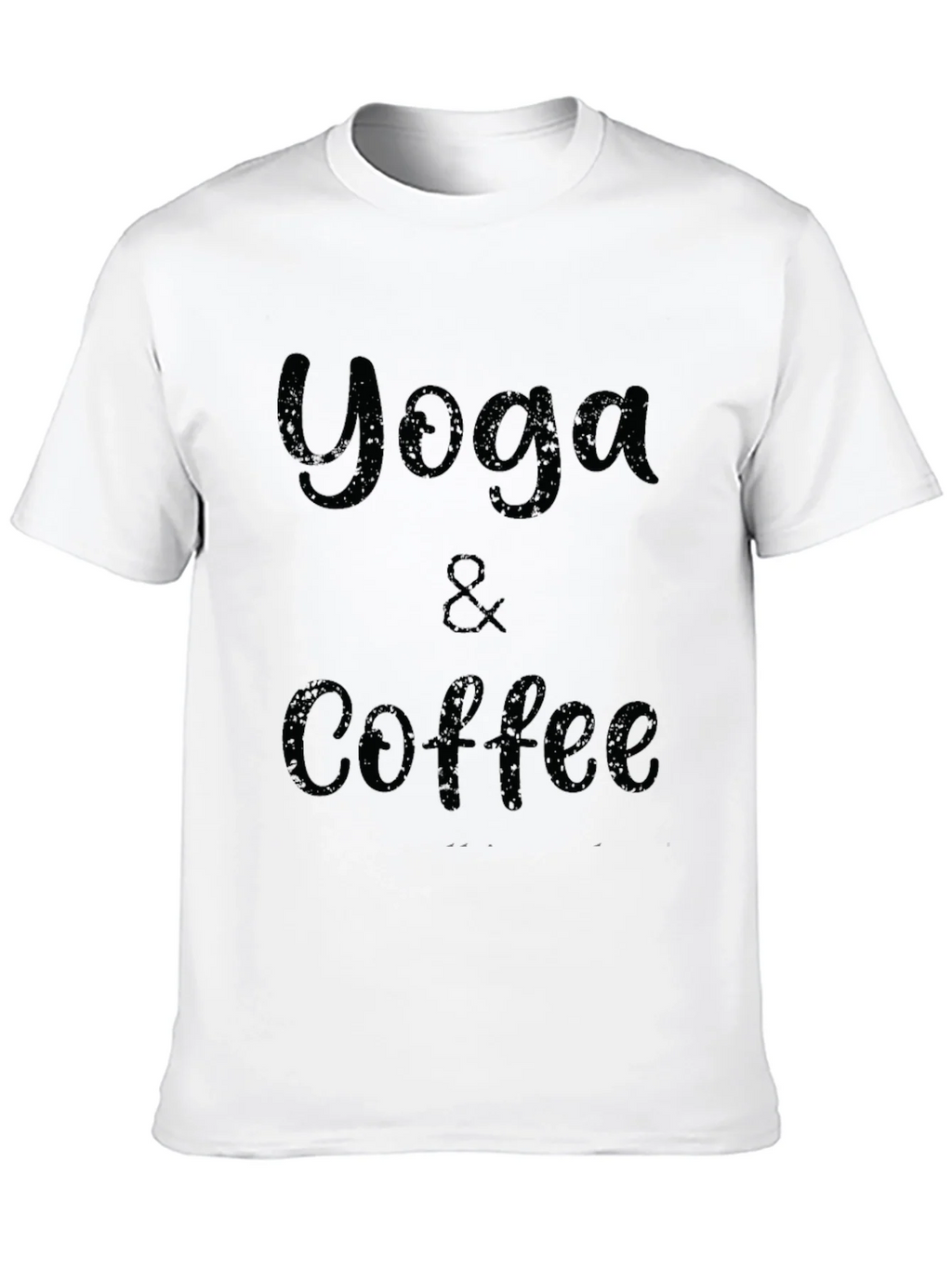 Yoga & Coffee Graphic Tee - Black Cotton T-Shirt product image 9