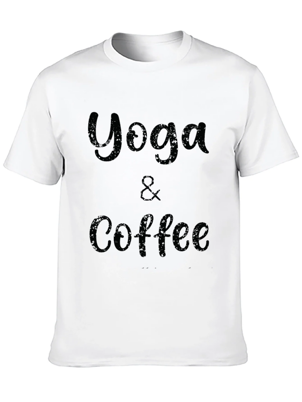 Yoga & Coffee Graphic Tee - Black Cotton T-Shirt product image 9