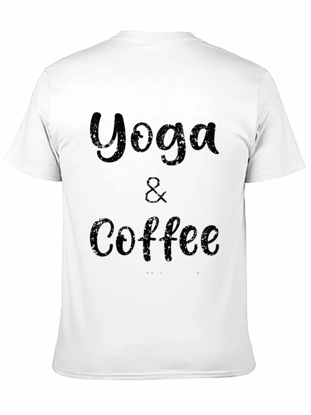 Yoga & Coffee Graphic Tee - Black Cotton T-Shirt product image 10
