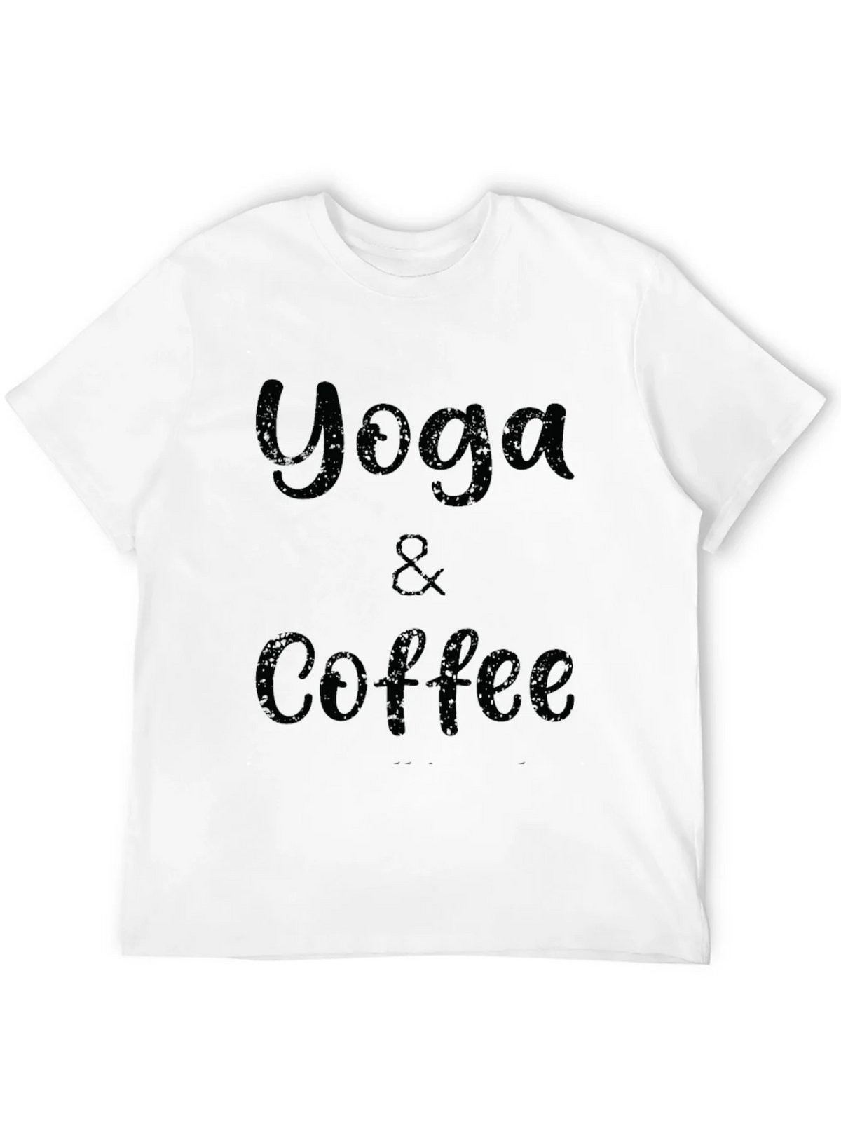 Yoga & Coffee Graphic Tee - Black Cotton T-Shirt product image 11