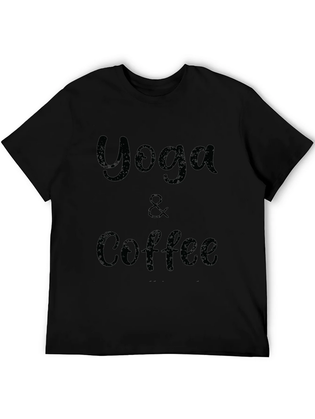 Yoga & Coffee Graphic Tee - Black Cotton T-Shirt product image 5