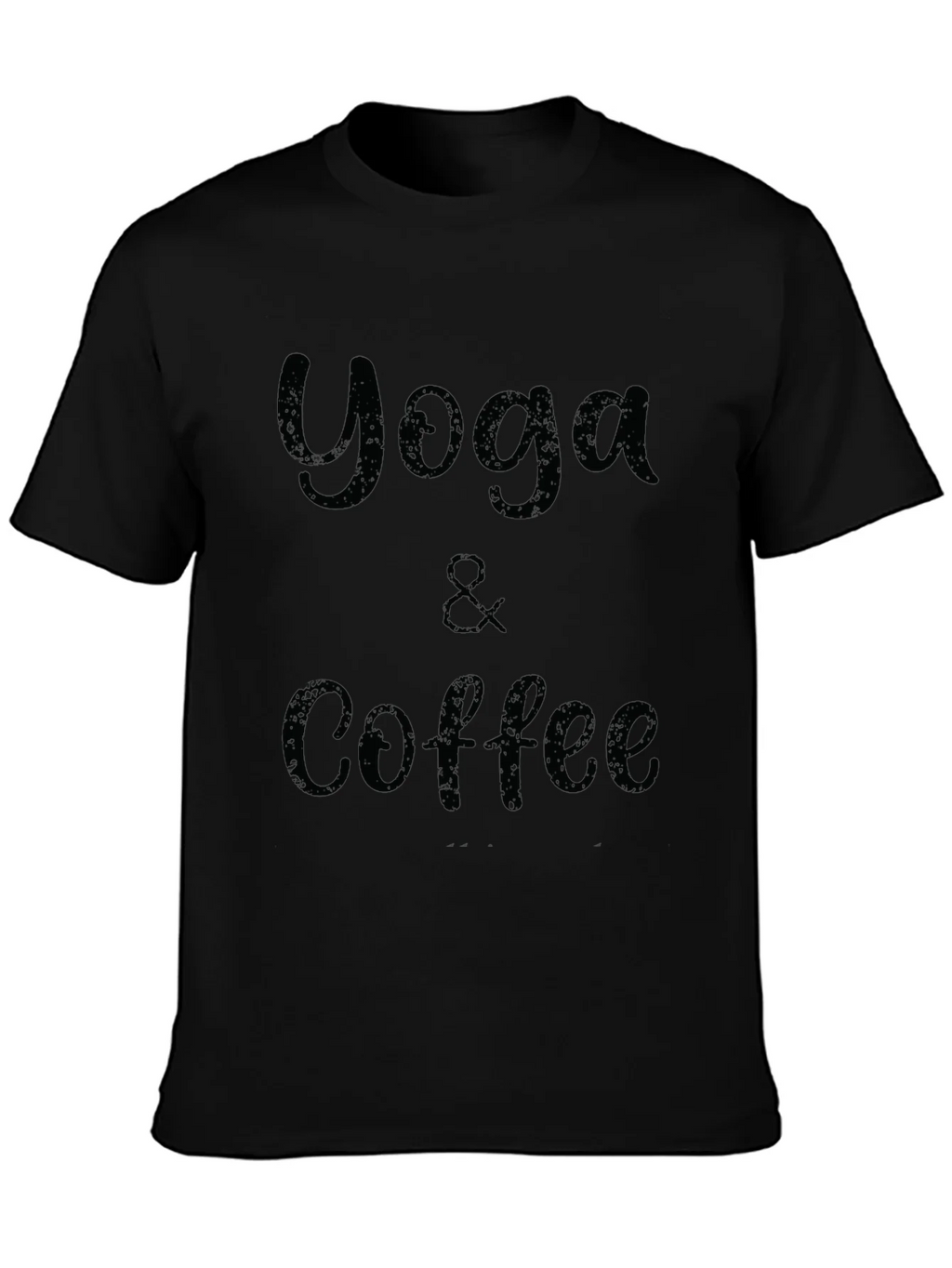 Yoga & Coffee Graphic Tee - Black Cotton T-Shirt product image 3