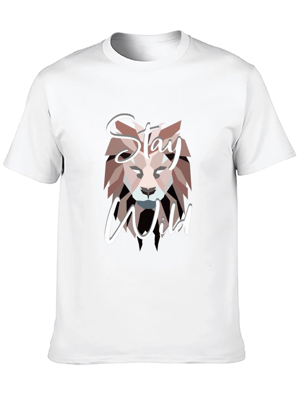 Stay Wild Lion Graphic Black T-Shirt product image 9