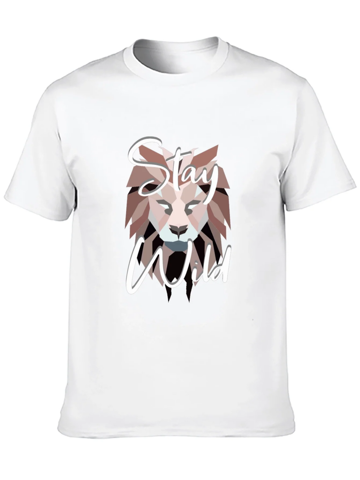 Stay Wild Lion Graphic Black T-Shirt product image 9