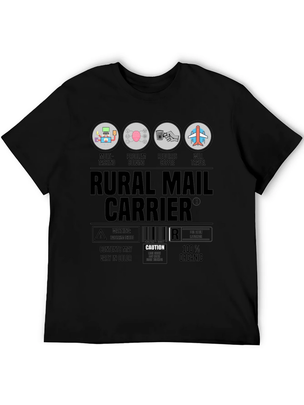 Rural Mail Carrier T-Shirt: Multi-Tasking & Coffee Lover product image 5
