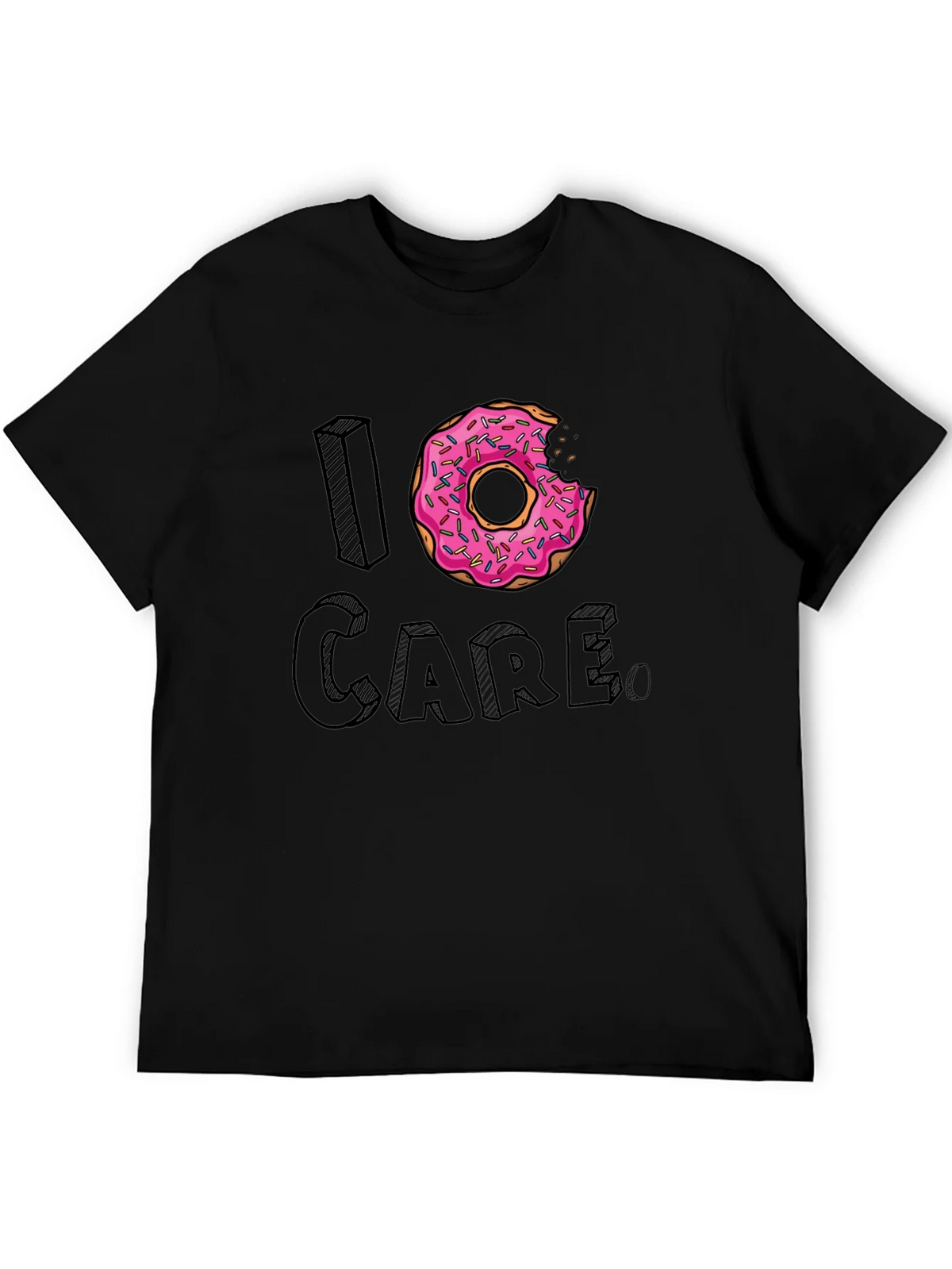 I Donut Care Graphic T-Shirt Funny Foodie Tee product image 5