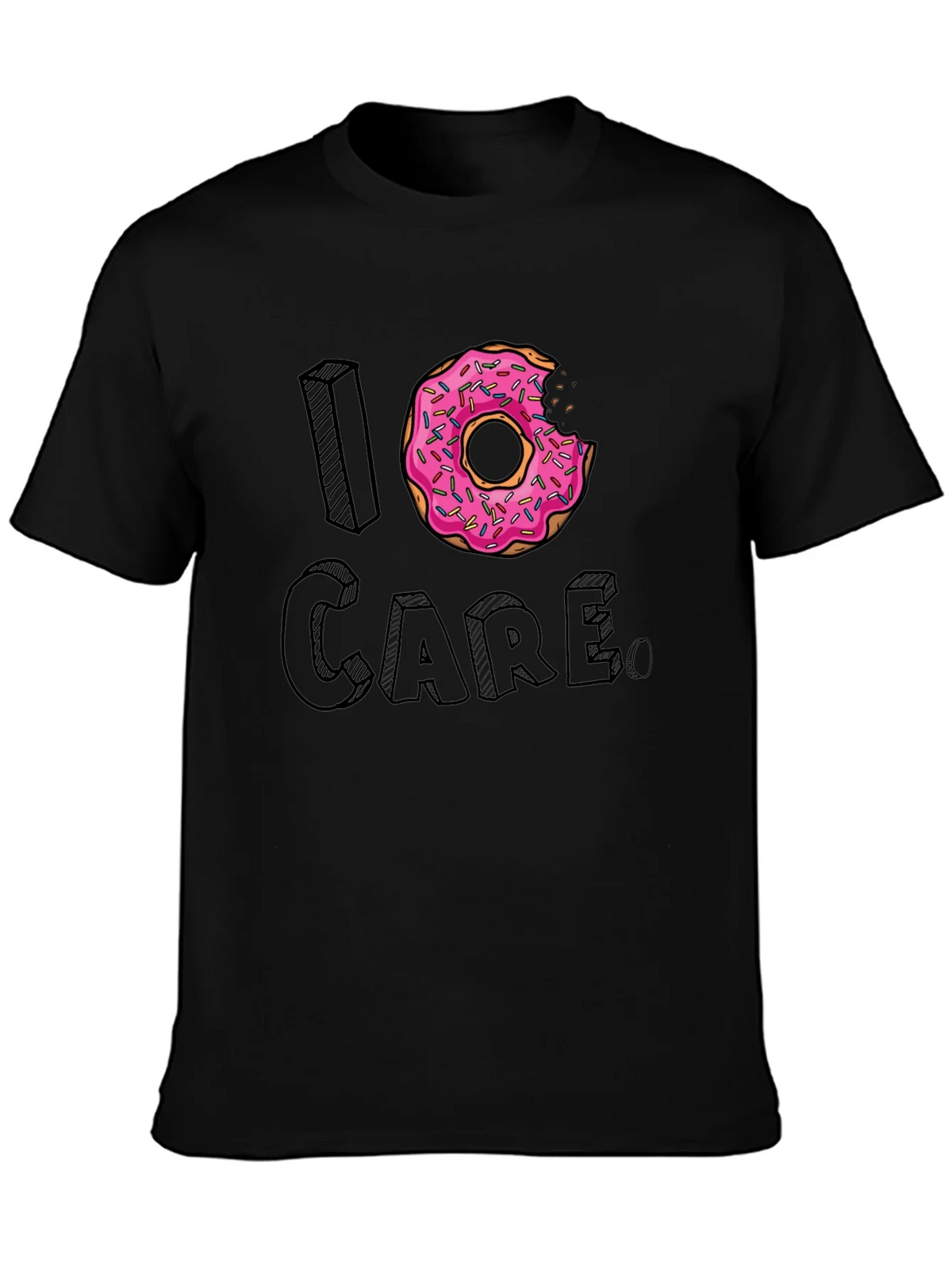 I Donut Care Graphic T-Shirt Funny Foodie Tee product image 3