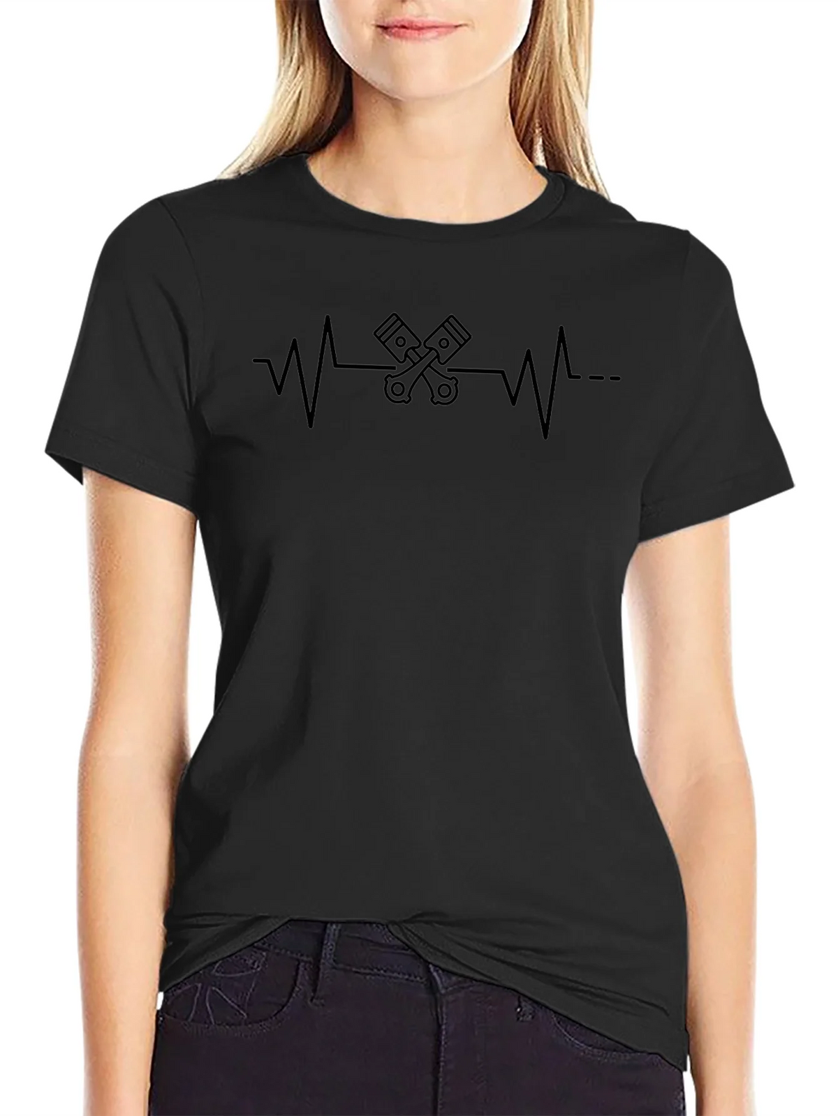 Engine Heartbeat Graphic Tee - Black product image 2