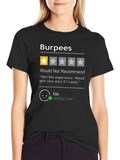 Burpees One Star Review T-Shirt - Workout Humor product image 1