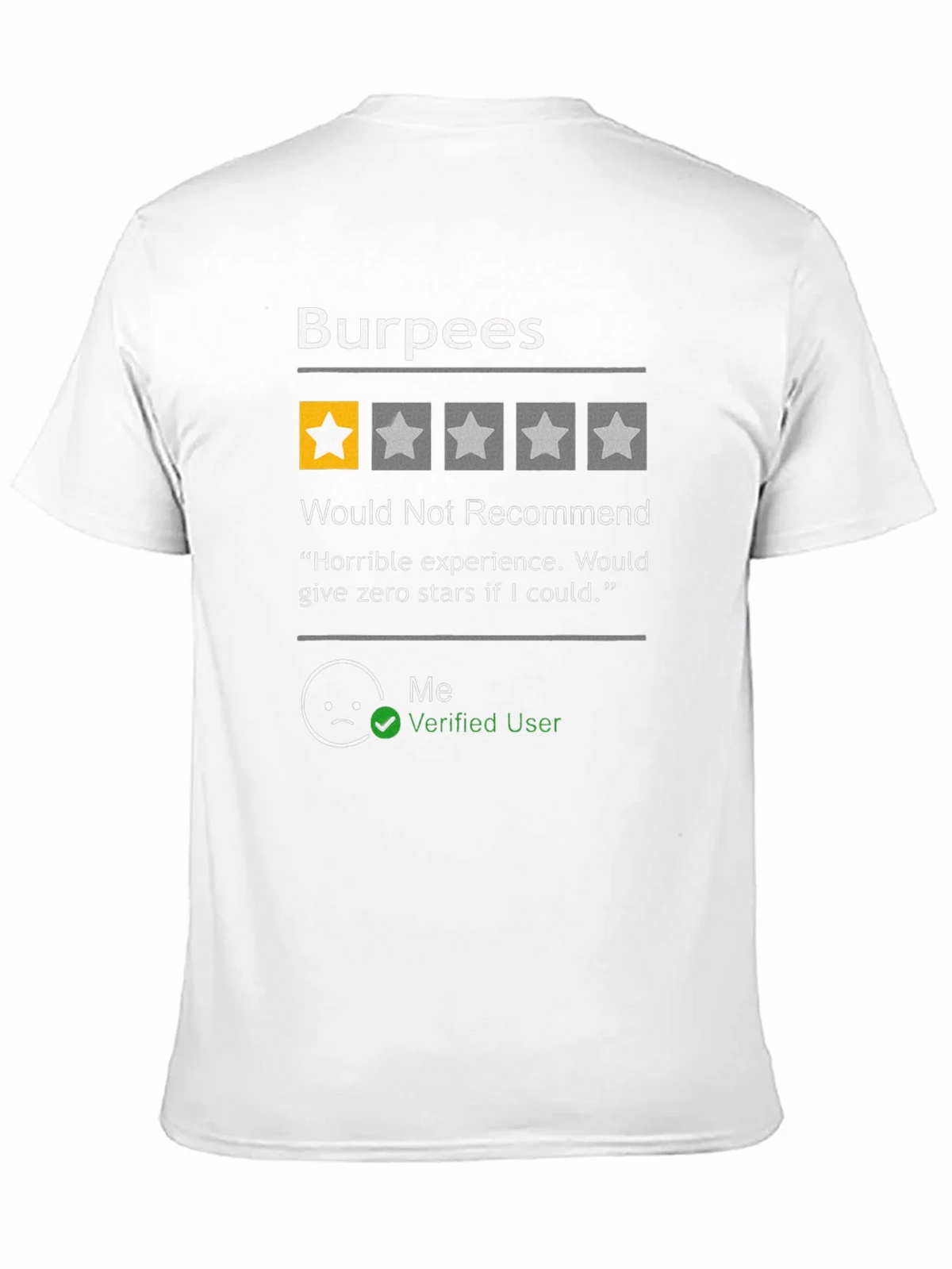 Burpees One Star Review T-Shirt - Workout Humor product image 6
