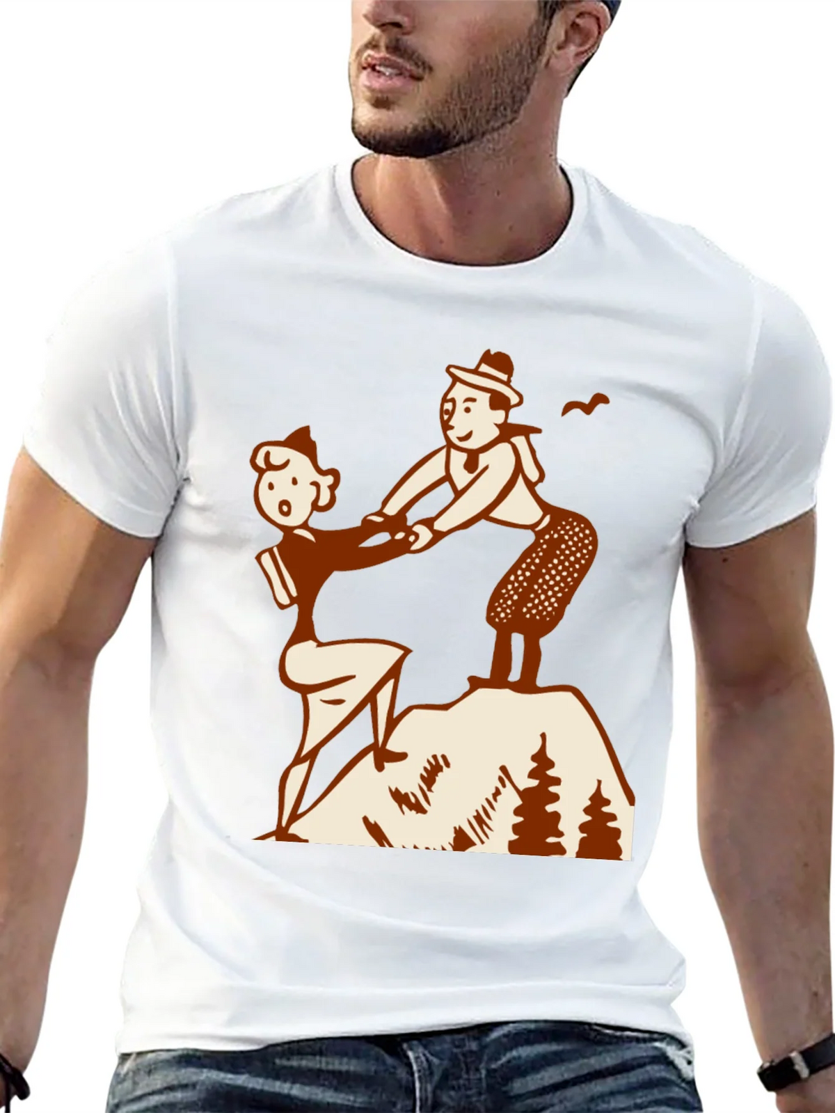 Vintage Hiking Couple Graphic Tee product image 10