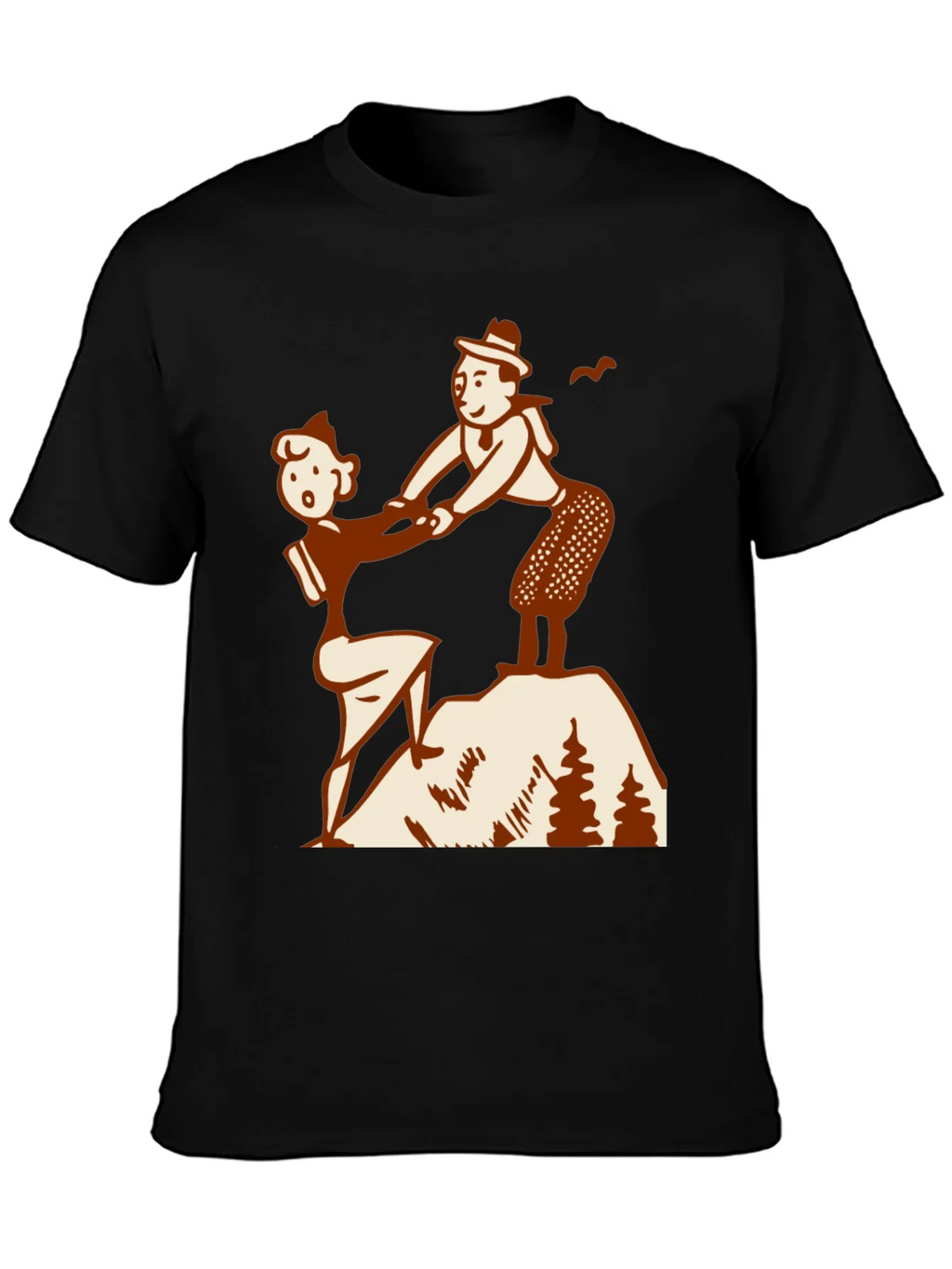 Vintage Hiking Couple Graphic Tee product image 3