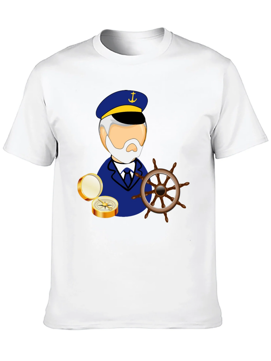 Nautical Captain Graphic Black T-Shirt product image 9