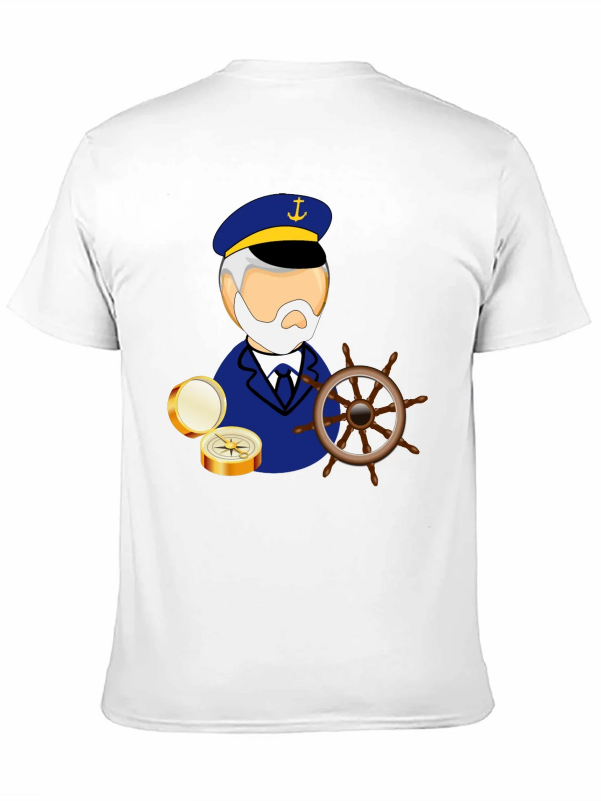 Nautical Captain Graphic Black T-Shirt product image 10