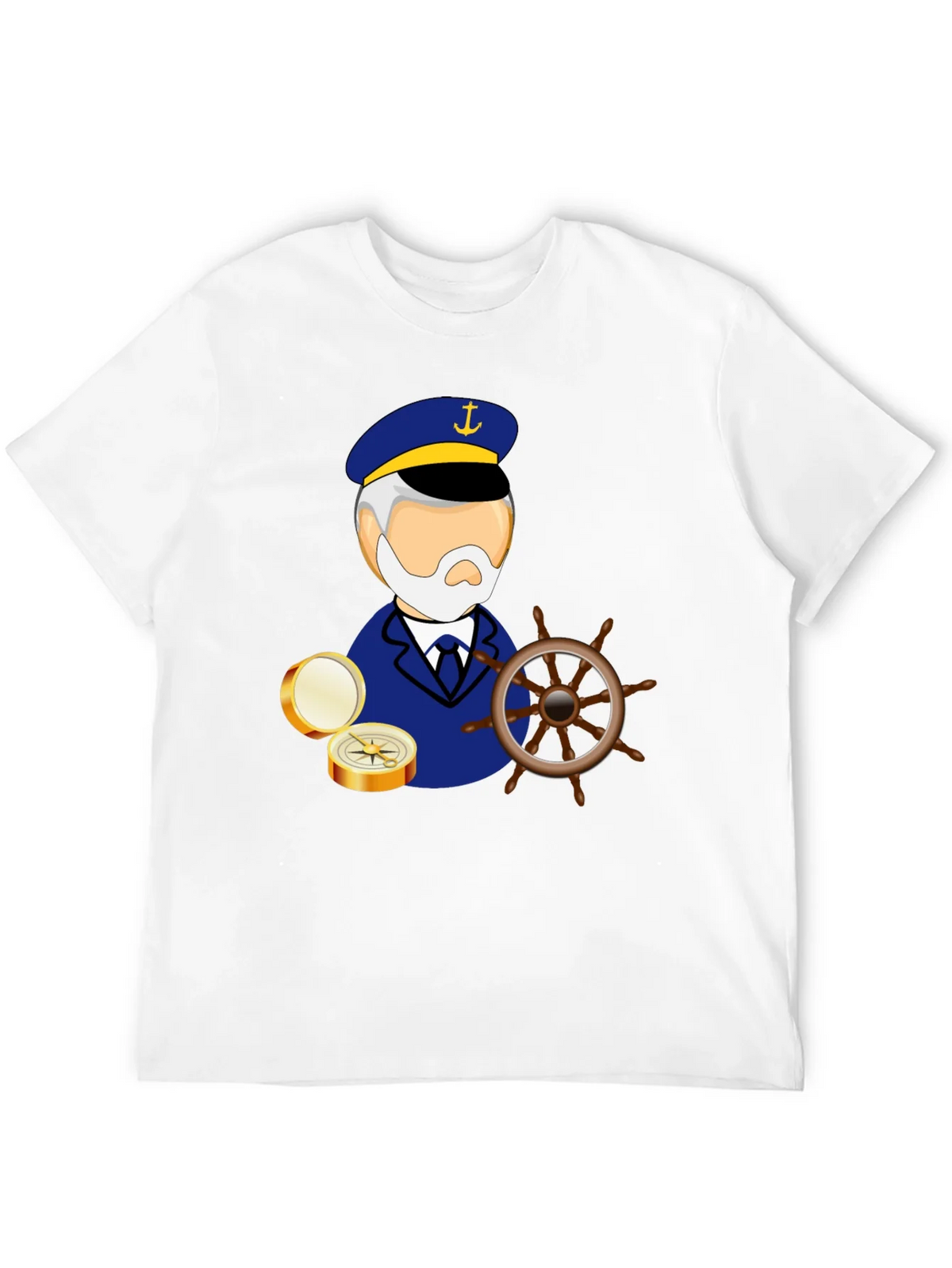 Nautical Captain Graphic Black T-Shirt product image 11