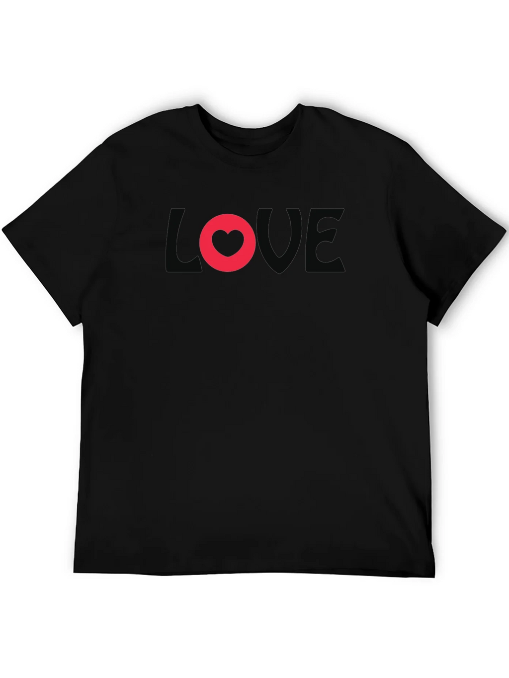 Love Heart Graphic Black T-Shirt product image 4