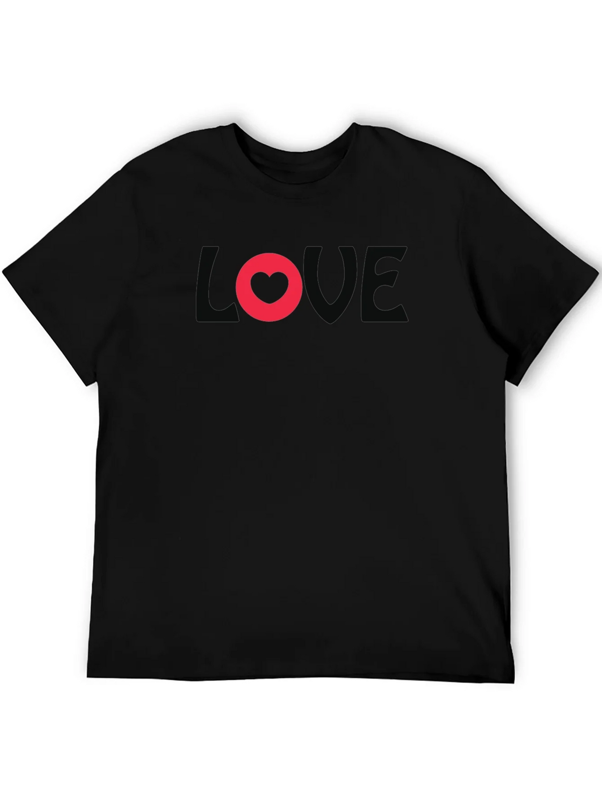 Love Heart Graphic Black T-Shirt product image 4