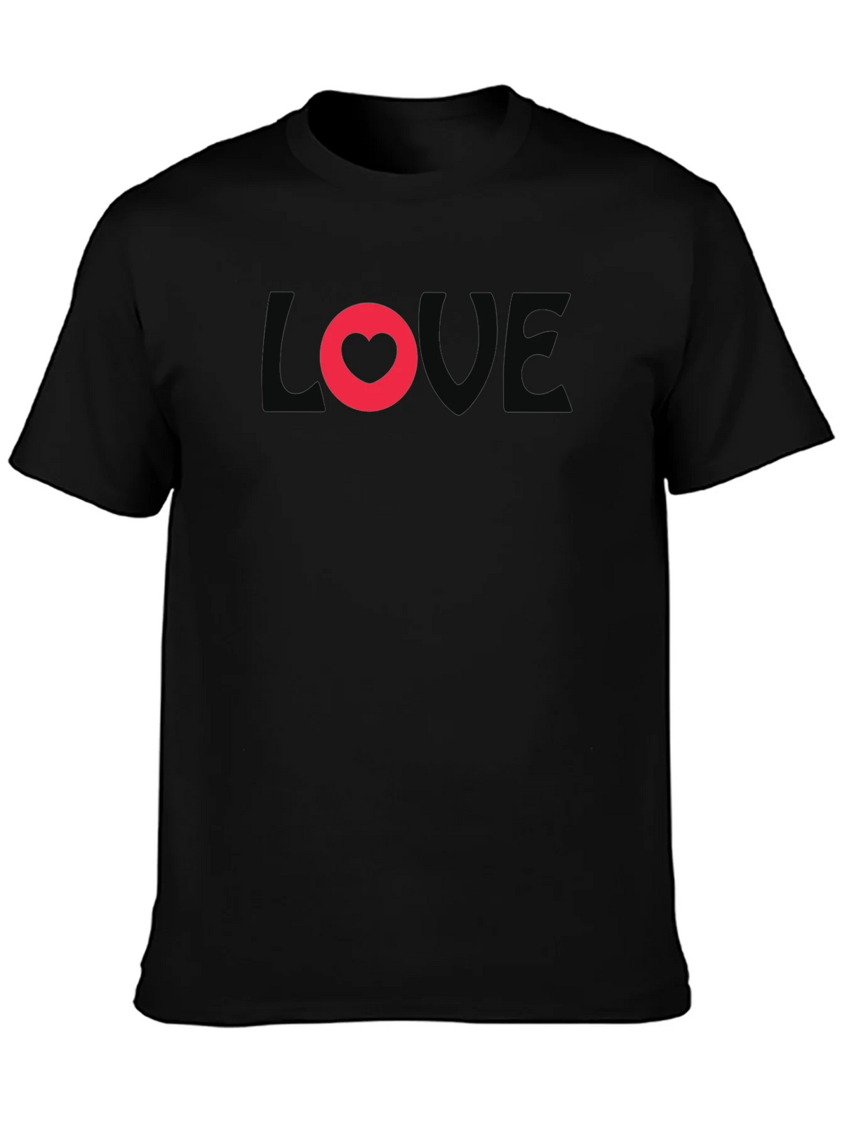 Love Heart Graphic Black T-Shirt product image 3