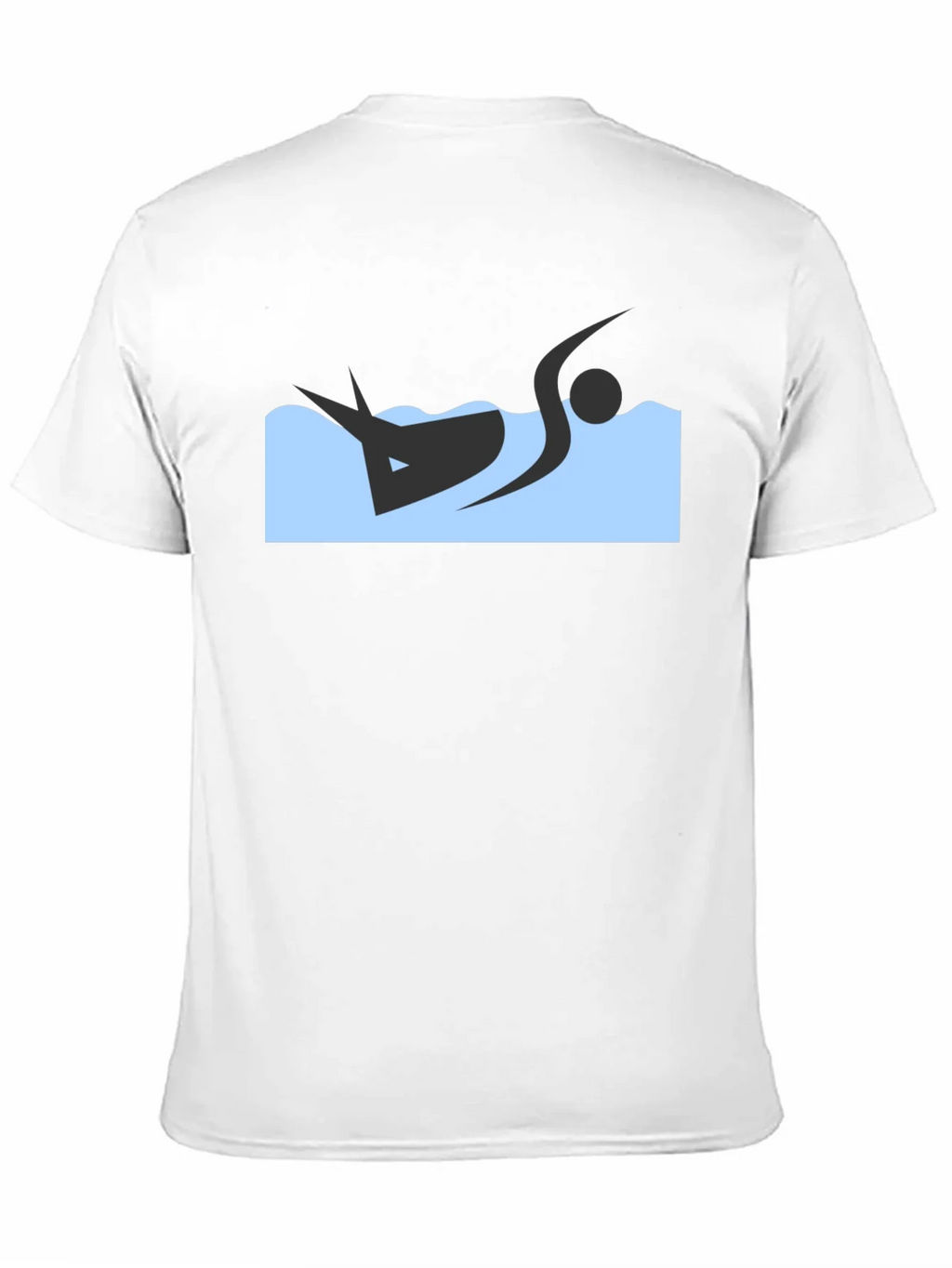 Black T-Shirt with Swimmer Design product image 10