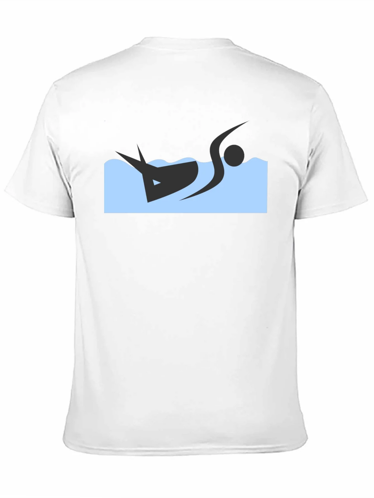 Black T-Shirt with Swimmer Design product image 10
