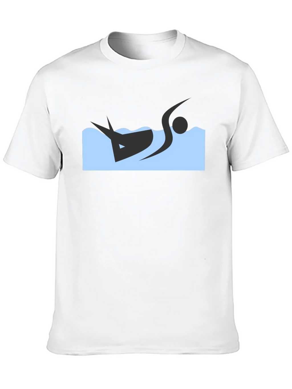 Black T-Shirt with Swimmer Design product image 9