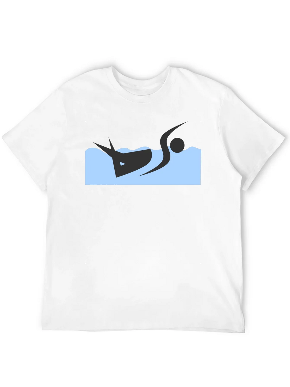 Black T-Shirt with Swimmer Design product image 11