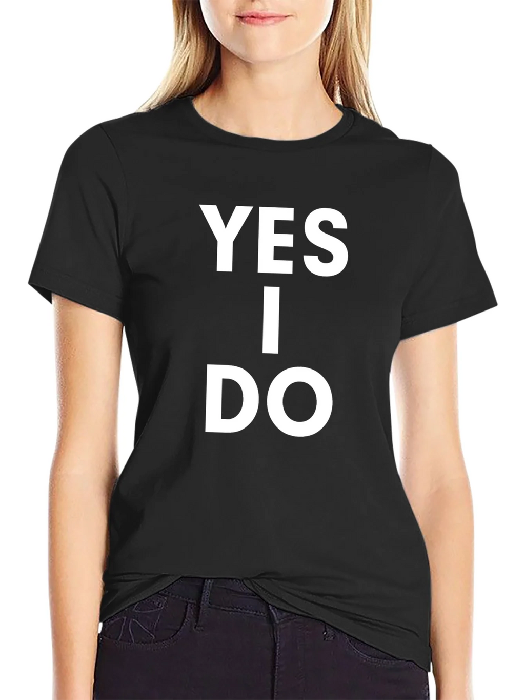 Yes I Do T-Shirt - Classic Black Cotton Tee product image 2